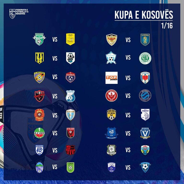 Hidhet shorti për Kupën e Kosovës   publikohen çiftet e 1 16 së finales