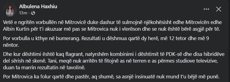 Haxhiu me akuza  Vorbulla u kthye në bumerang  duan ta marrin rezultatin në tavolinë