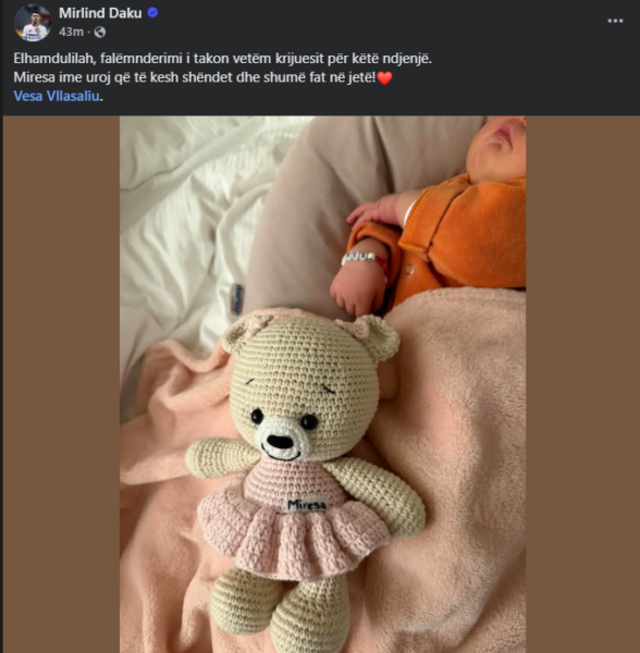 Mirlind Daku dhe Vesa Vllasaliu bëhen prindër për herë të parë