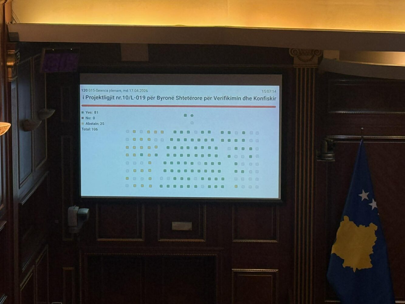 Kuvendi miraton në parim projektligjin për Byronë Shtetërore