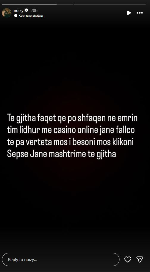 Çfarë po ndodh  Noizy del me një paralajmërim urgjent për fansat