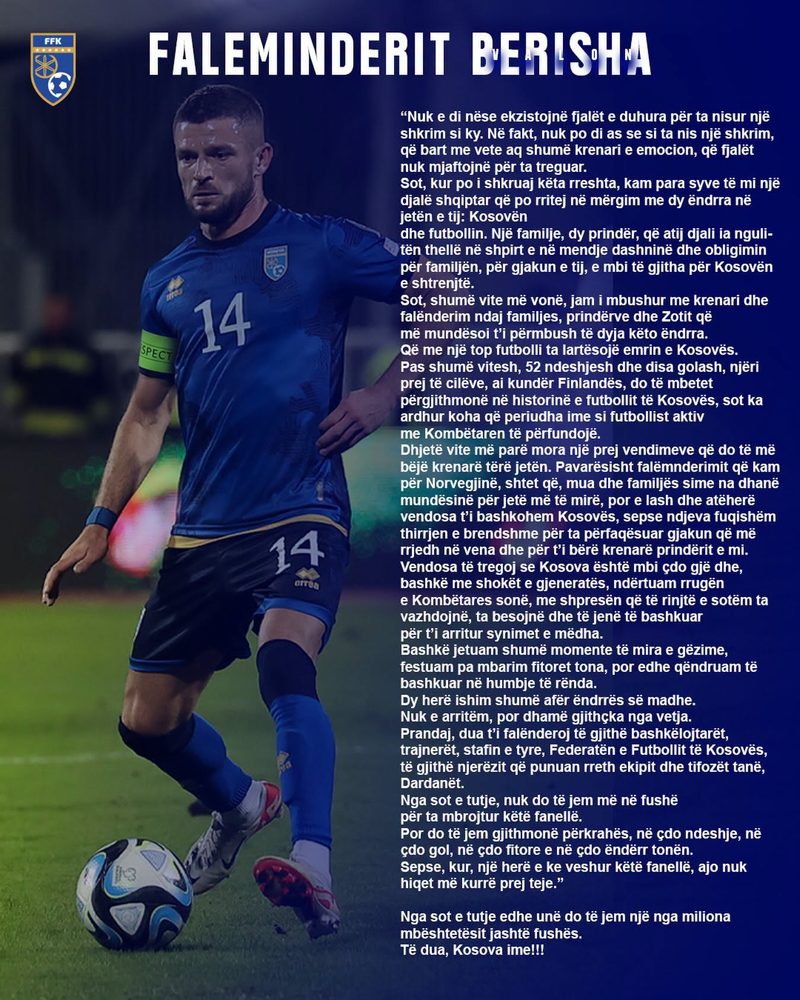 Valon Berisha dhe Fidan Aliti nga sot nuk e mbrojnë fanellën e Kosovës